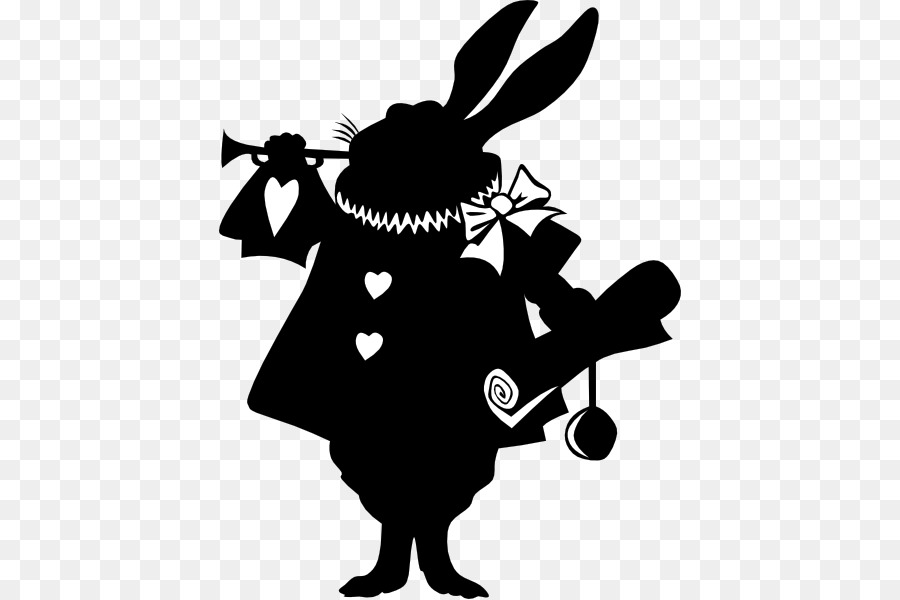 Alices Adventures in Wonderland White Rabbit The Mad Hatter Caterpillar March Hare - Bunny Silhouette png download - 462*599 - Free Transparent Alices Adventures In Wonderland png Download.