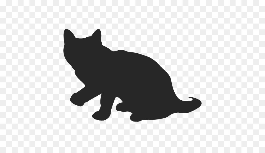 Black cat Silhouette Whiskers Clip art - the cat sitting on the chair png download - 512*512 - Free Transparent Black Cat png Download.