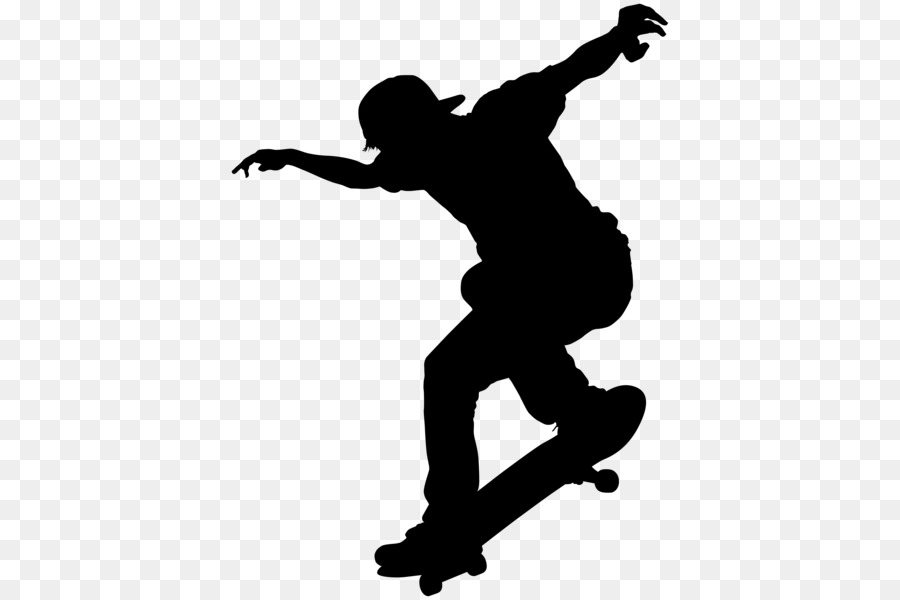 Skateboarding Silhouette Ice skating Clip art - skateboard png download - 442*600 - Free Transparent Skateboard png Download.