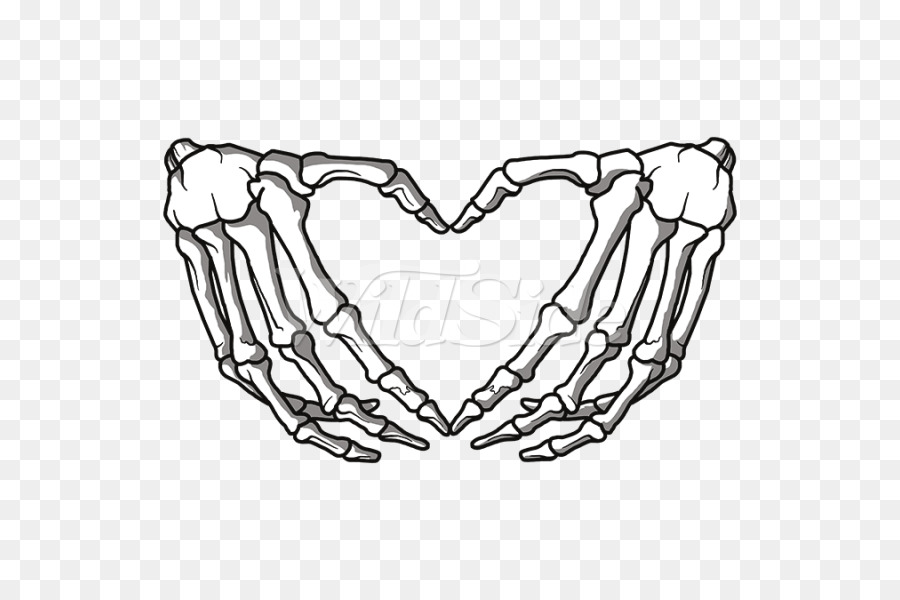 Finger Heart Human skeleton Hand - heart png download - 600*600 - Free Transparent  png Download.