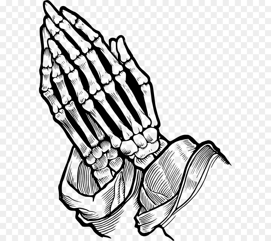 Praying Hands Prayer Bone Skull Drawing - Skeleton png download - 641*800 - Free Transparent Praying Hands png Download.