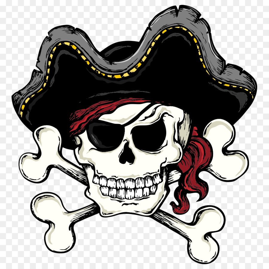 Skull and Bones Skull and crossbones Piracy Clip art - Pirate skull and bones png download - 1000*1000 - Free Transparent Skull And Bones png Download.
