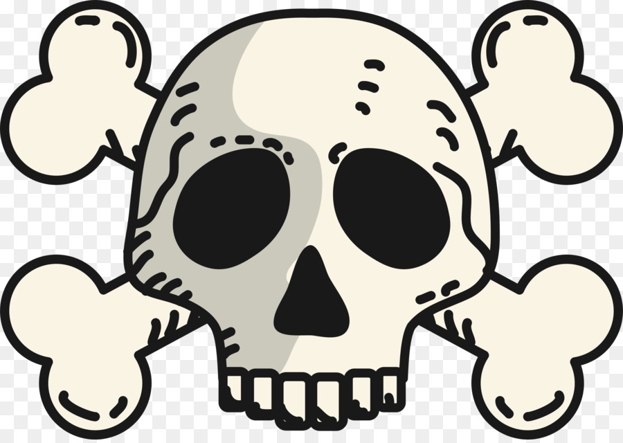 Skull and crossbones Jolly Roger Clip art Illustration - skull png download - 2400*1692 - Free Transparent  png Download.
