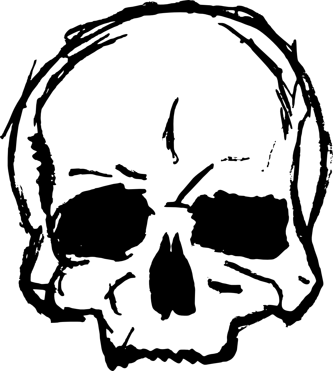 Skull Line art Drawing Clip art drawing png download 1093*1218