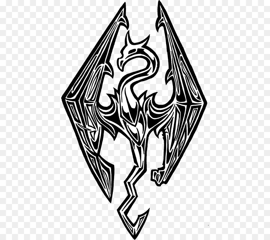 The Elder Scrolls V: Skyrim Logo Video game Dragon T-shirt - dragon png download - 800*800 - Free Transparent Elder Scrolls V Skyrim png Download.