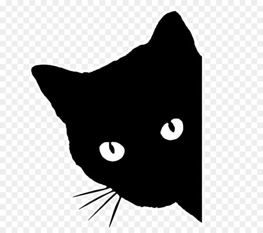 Black cat Kitten Clip art Silhouette - Cat png download - 800*800 - Free Transparent Cat png Download.