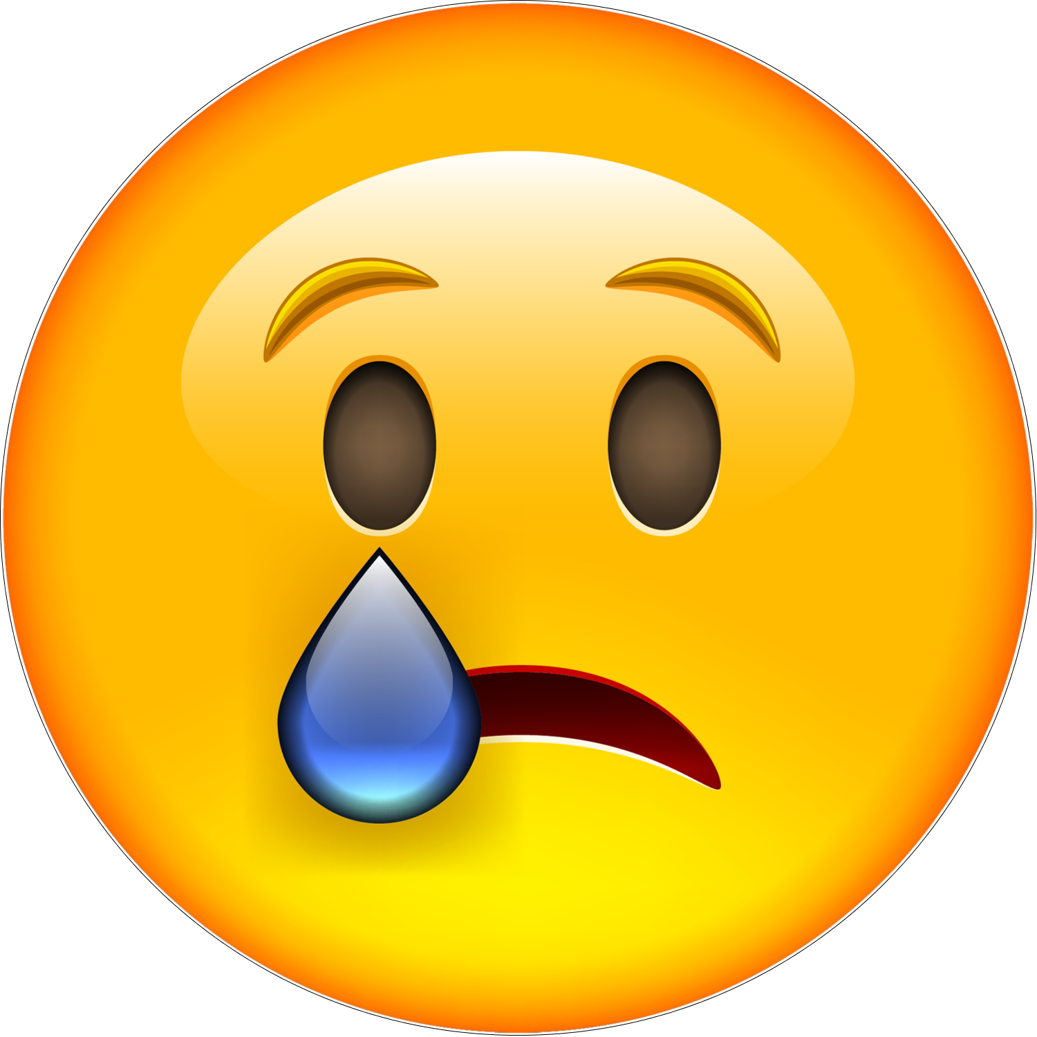 Smiley Emoticon Crying Tears Emotion smiley png download 1500*1500