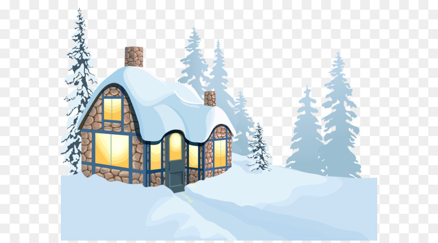 Winter House Clip art - Winter House and Snow PNG Clipart Image png download - 8175*6221 - Free Transparent Snow png Download.