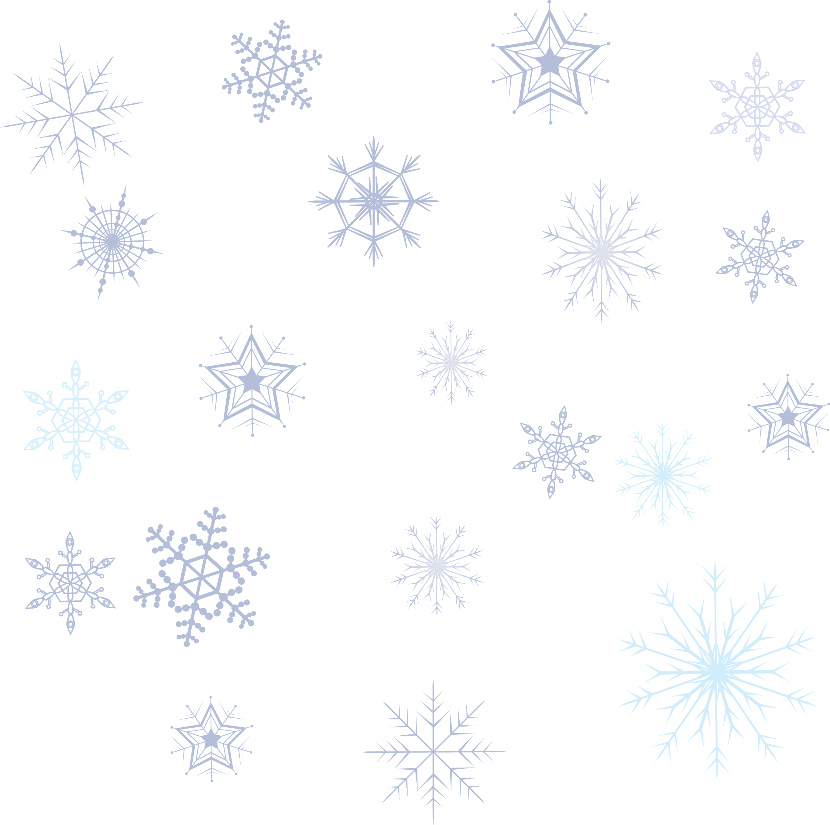 Snowflake Pattern Variety Snowflake Collection png download 2732*