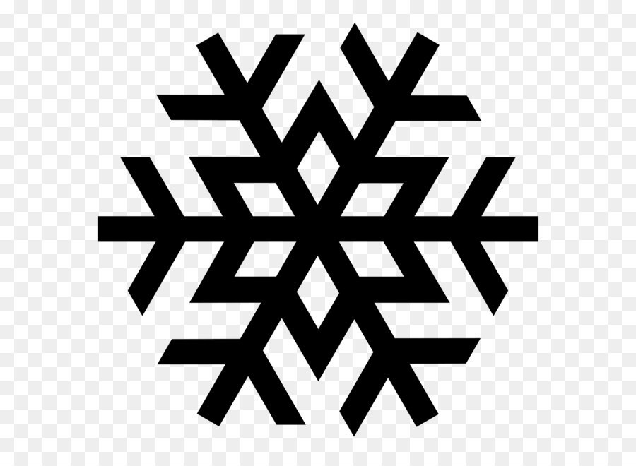 Snowflake Black and white Clip art - Snowflake Silhouette Cliparts png