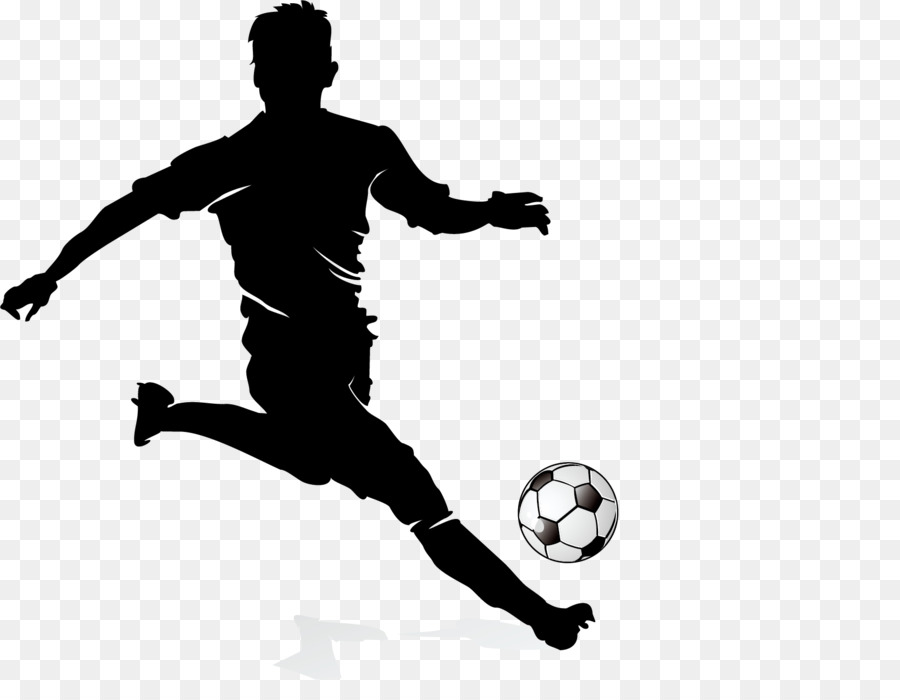 Football player Dribbling - Football player silhouette png download - 1664*1258 - Free Transparent Football png Download.