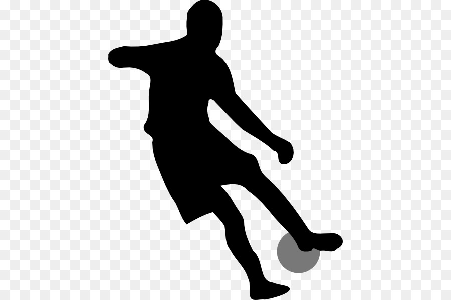 Football player Silhouette Clip art - Animated Soccer Player png download - 468*600 - Free Transparent Football Player png Download.