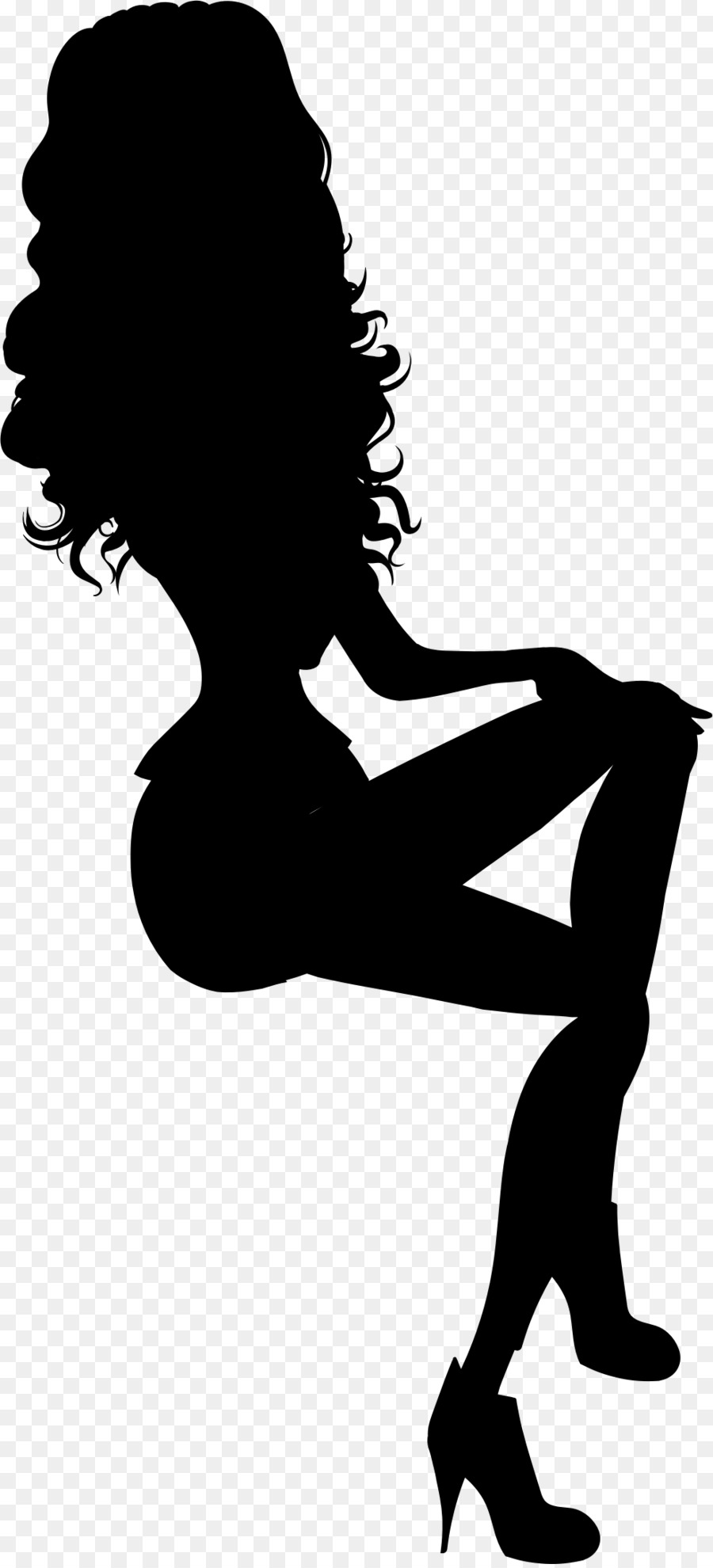 Woman Silhouette Sitting Clip art - woman silhouette png download - 986*2164 - Free Transparent  png Download.