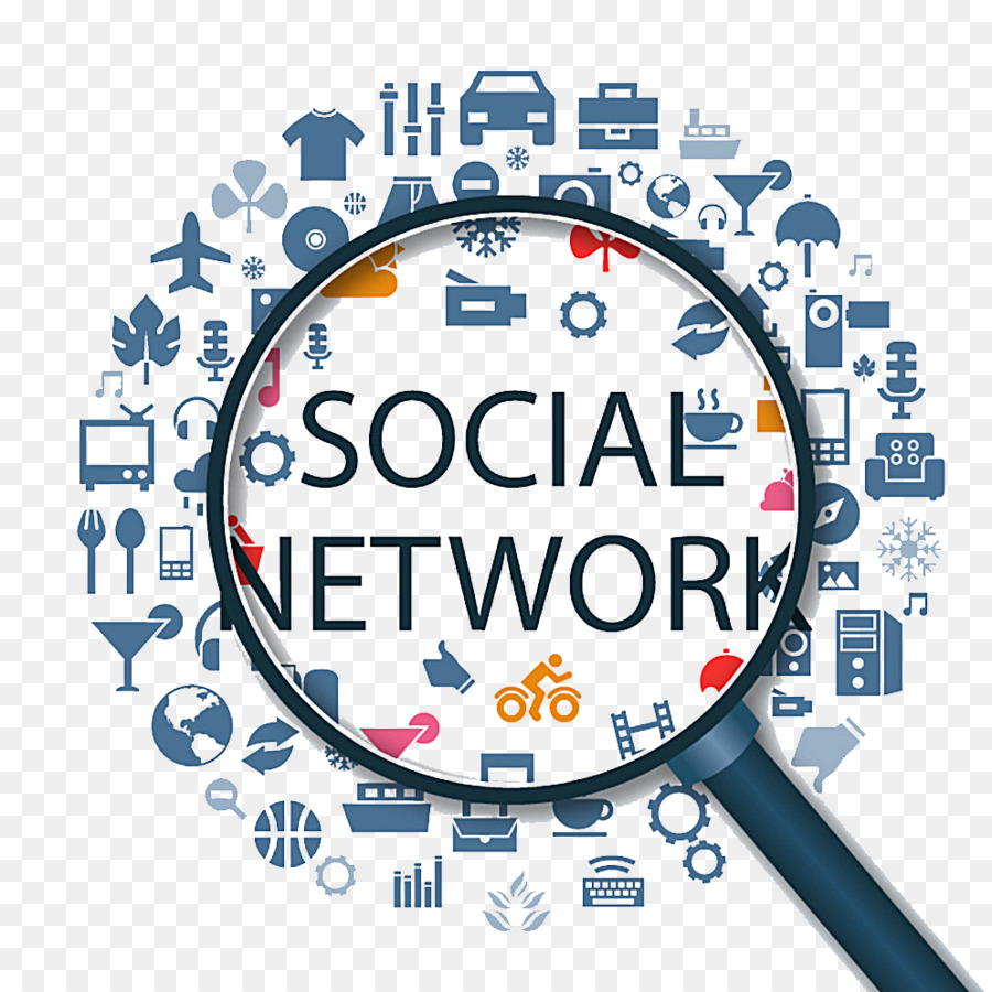Social media Social networking service Icon - Creative social network background vector material magnifying glass image png download - 994*994 - Free Transparent Social Media png Download.