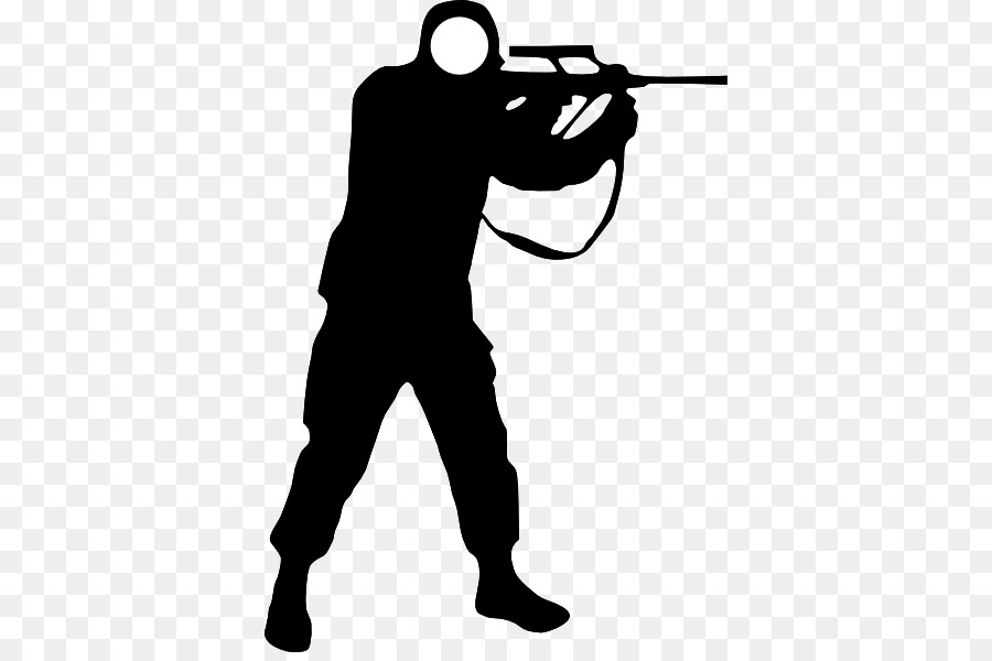 Soldier Silhouette Clip art - gun cliparts png download - 420*592 - Free Transparent Soldier png Download.
