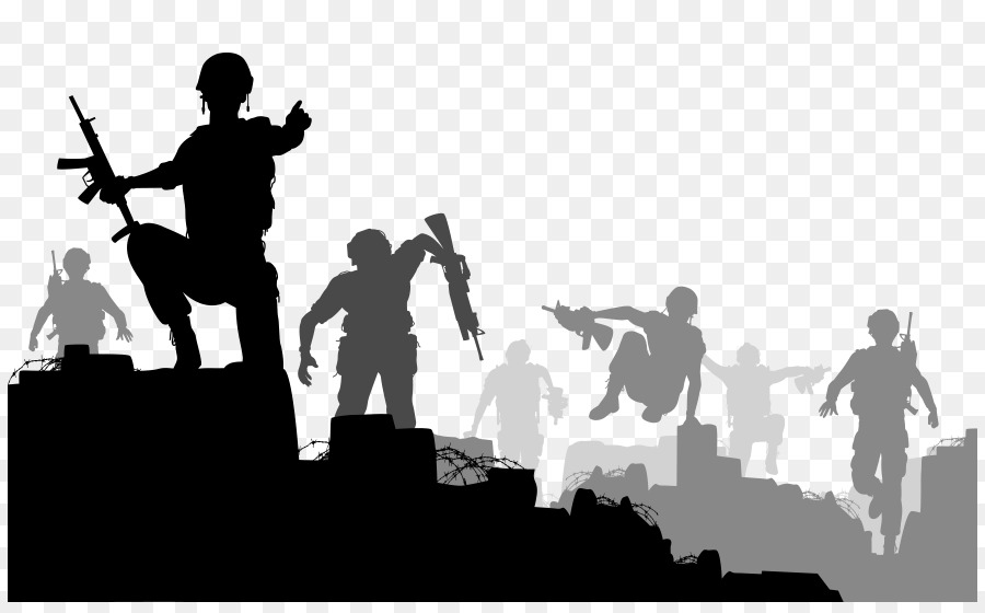 Silhouette Soldier War - Silhouette png download - 886*550 - Free Transparent Silhouette png Download.