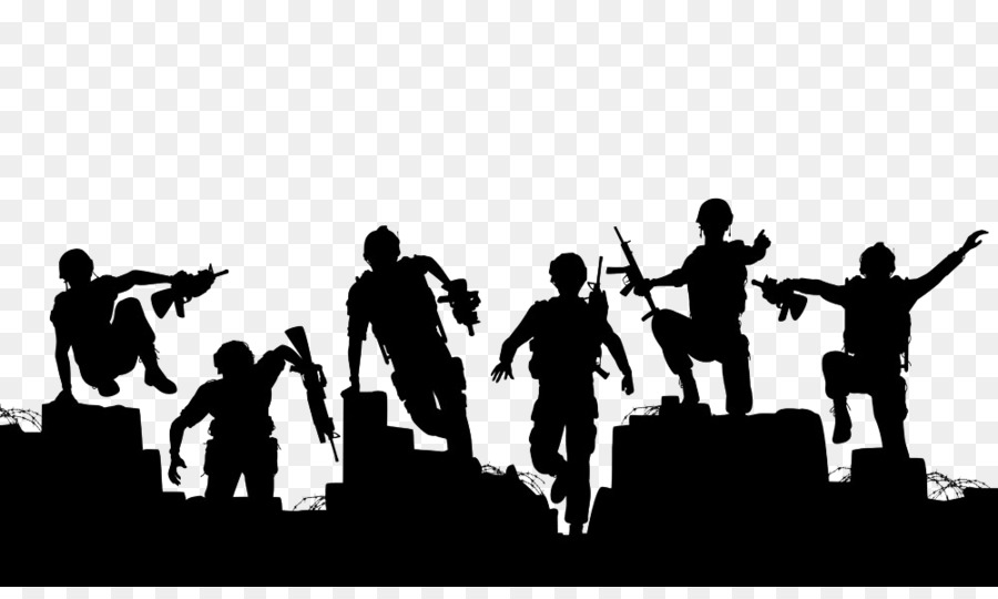 Soldier Royalty-free Stock illustration Silhouette - Ruins soldiers png download - 1000*588 - Free Transparent  png Download.