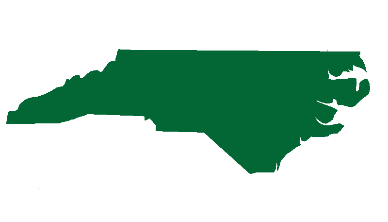 clipt art outline of the state of nc