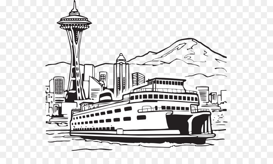 Space Needle Skyline Clip art - Seattle Cliparts png download - 600*529 - Free Transparent Space Needle png Download.