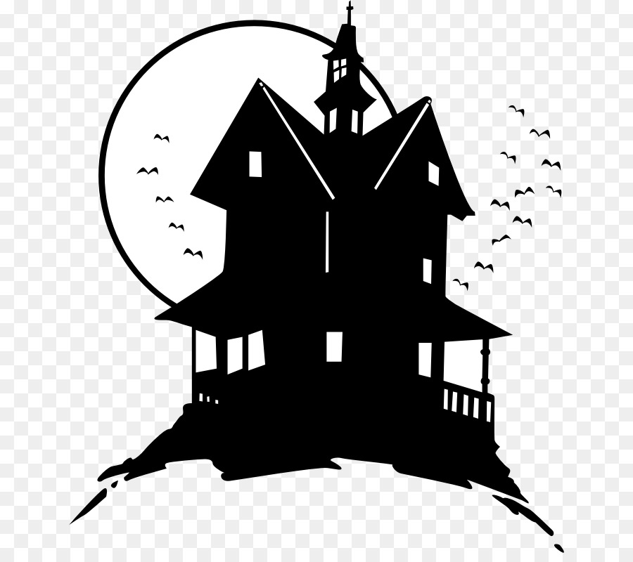 Haunted house Clip art - silhouette png download - 704*787 - Free Transparent Haunted House png Download.
