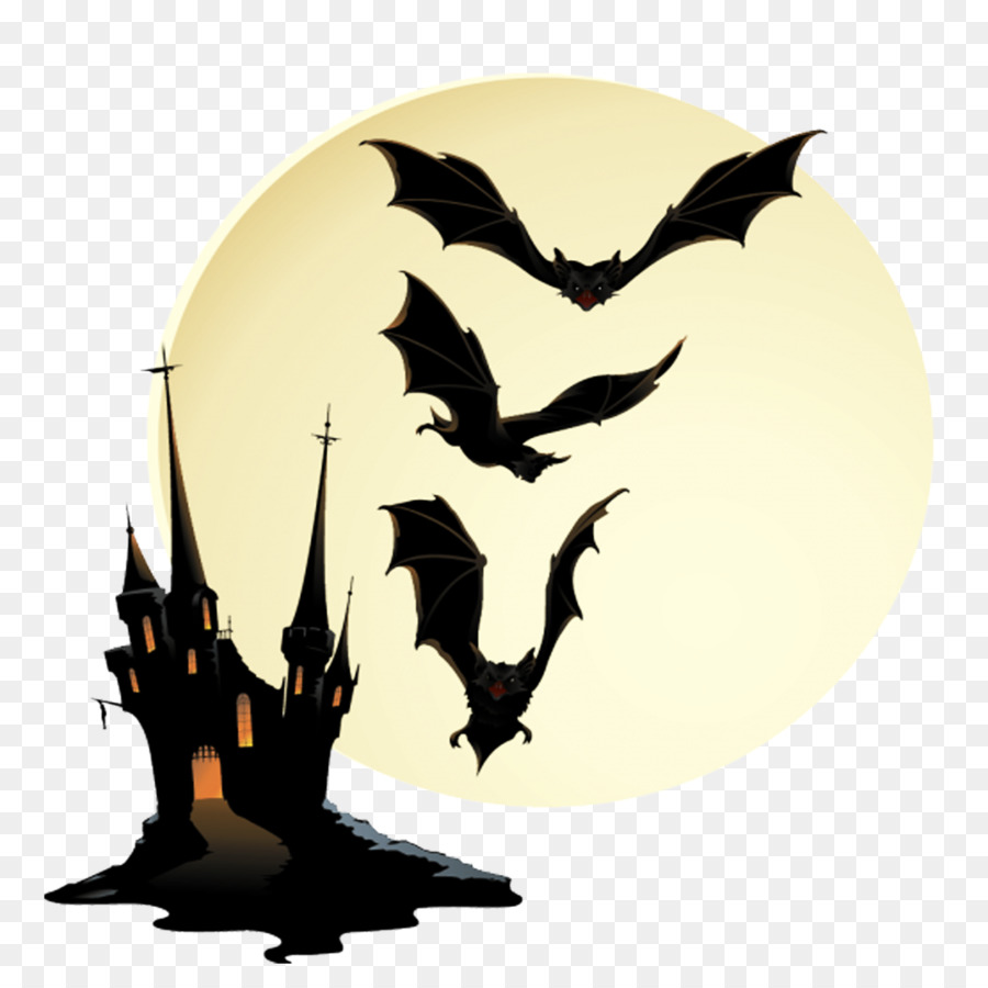 Halloween Haunted house Spooky Clip art - bat png download - 2500*2500 - Free Transparent Halloween  png Download.