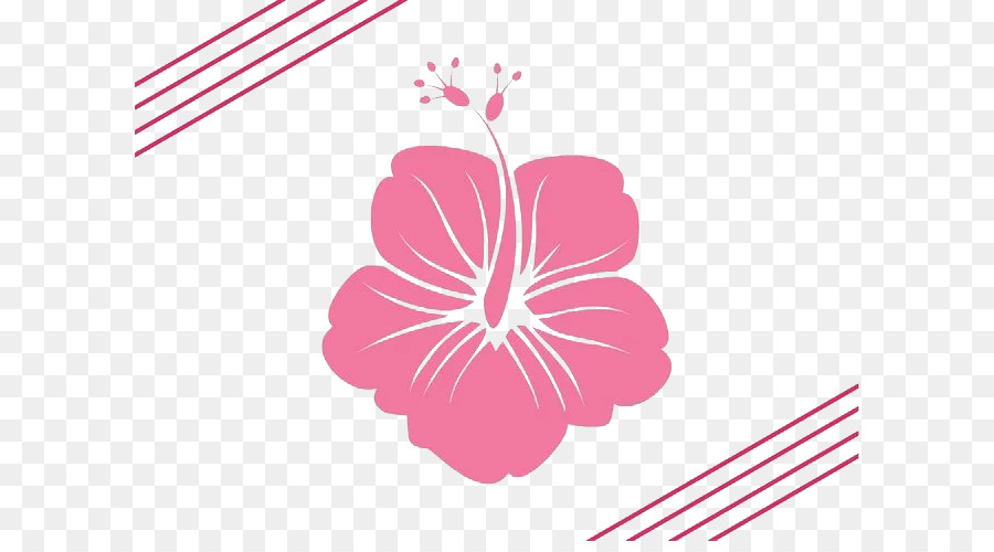 Hawaii Flower Silhouette Clip art - Artistic spring pink lilac flowers png ...