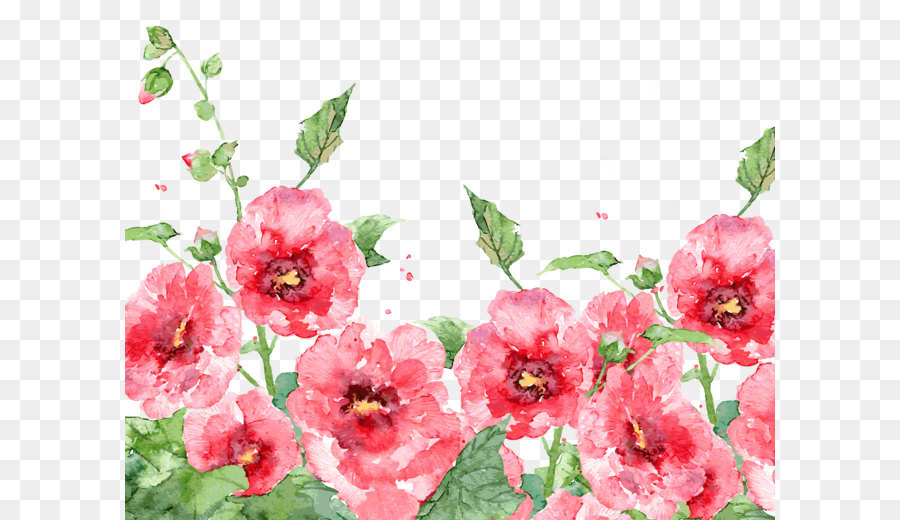 Watercolor painting Watercolour Flowers Bird-and-flower painting - Watercolor spring flowers png download - 5906*4724 - Free Transparent Watercolour Flowers png Download.