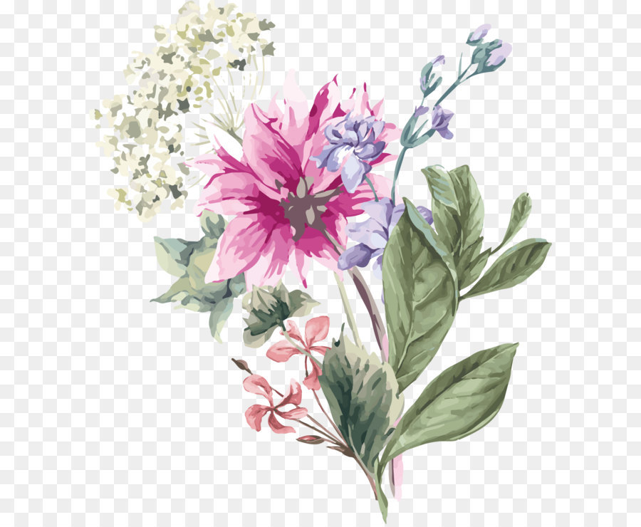 Hydrangea Flower Stock illustration Illustration - Hand painted spring flowers png download - 1652*1870 - Free Transparent Flower ai,png Download.