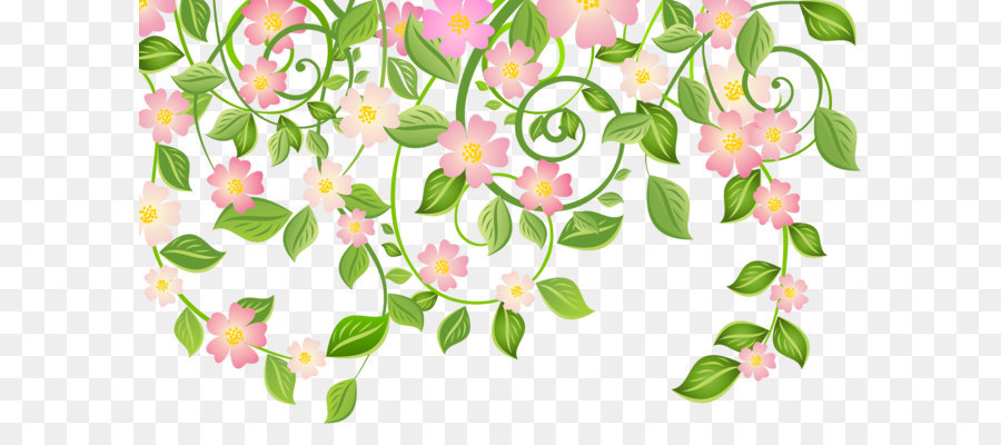Spring Blossom Clip art - Spring Blossom Decoration with Leaves Transparent PNG Clip Art Image png download - 8123*4873 - Free Transparent Spring png Download.