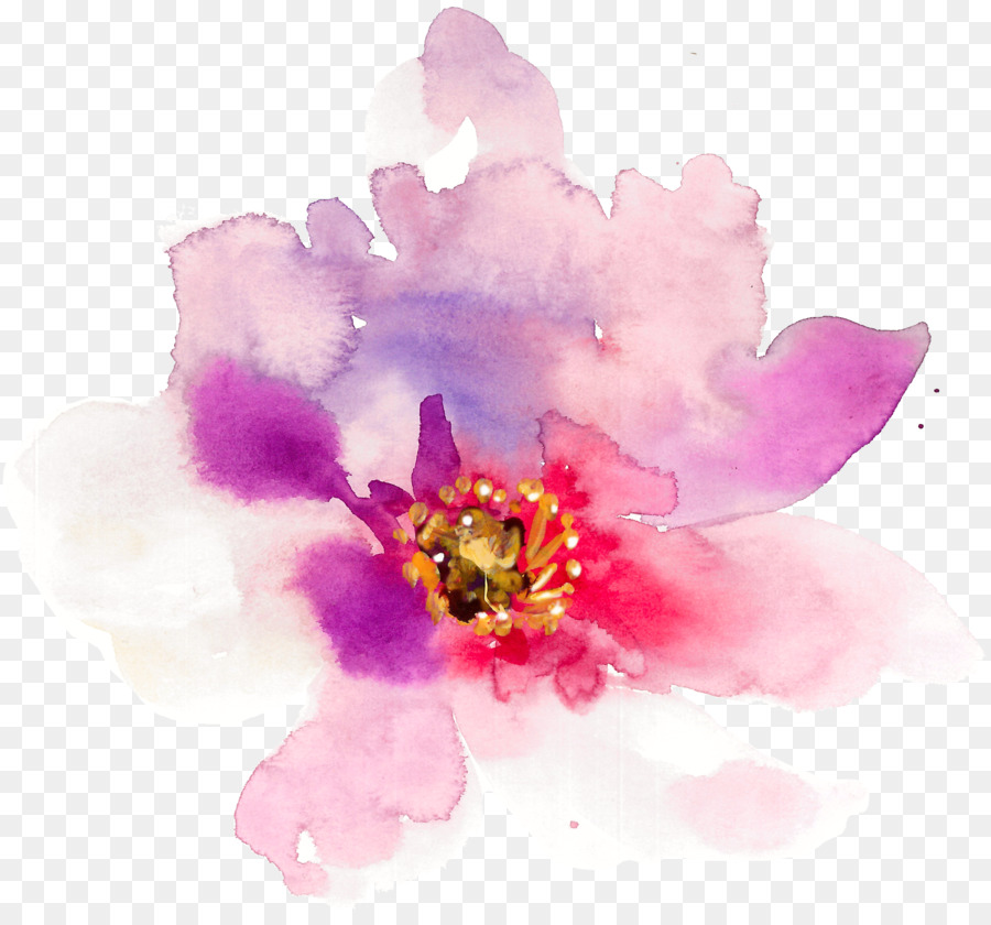 Floral design Watercolor painting - Hand-painted watercolor spring flowers png download - 3534*3246 - Free Transparent Floral Design png Download.
