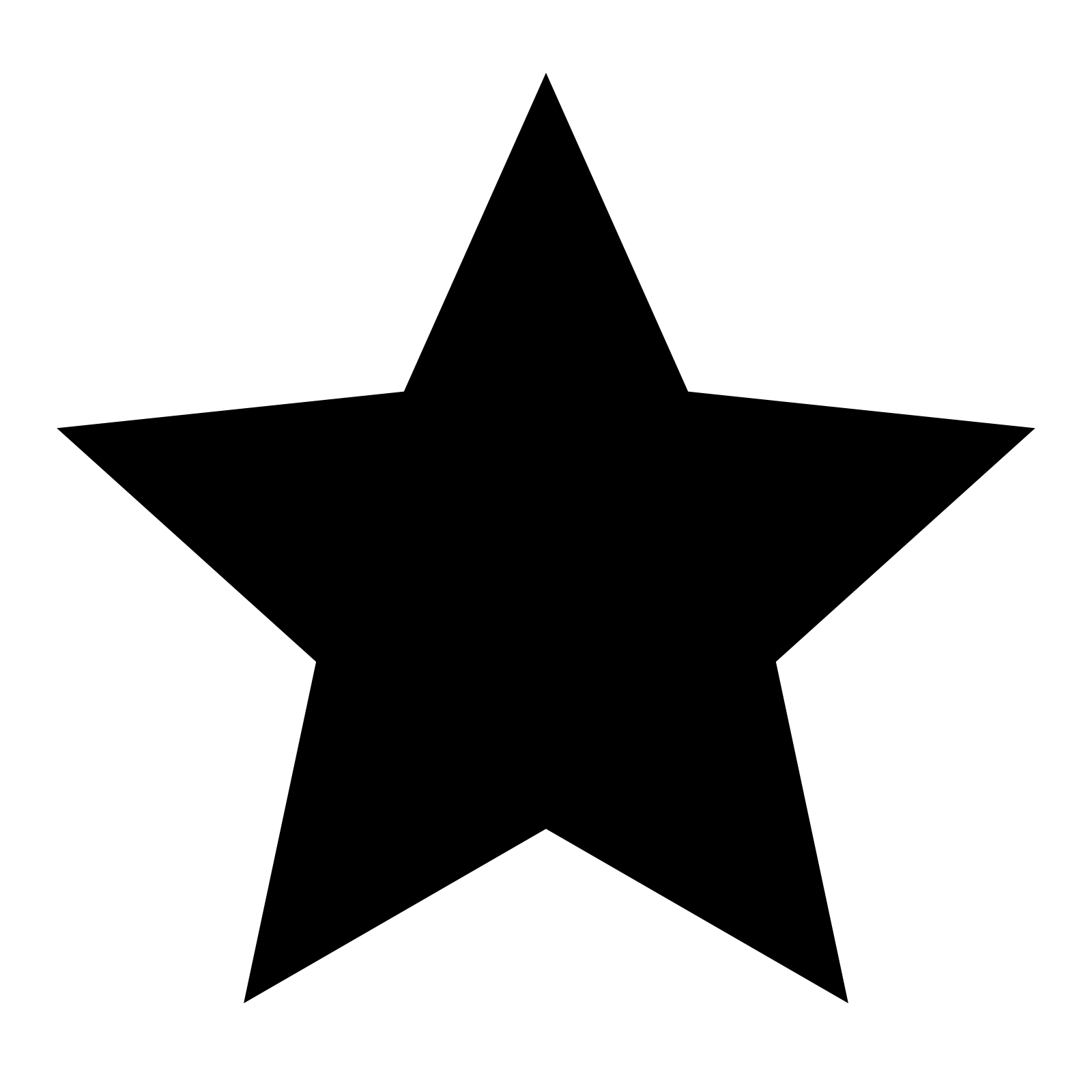 Star Android Clip art - black star png download - 1600*1600 - Free