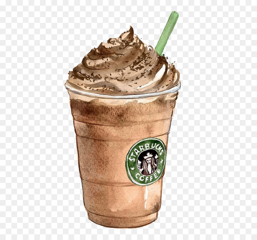 Coffee Tea Latte Starbucks Drawing - ice cream png download - 700*829 - Free Transparent Coffee png Download.