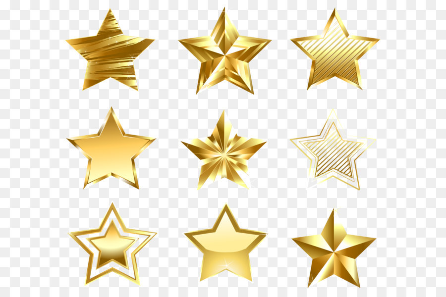 Star Gold Diagram Clip art - Transparent Golden Stars Set PNG Clipart png download - 7056*6420 - Free Transparent Star png Download.