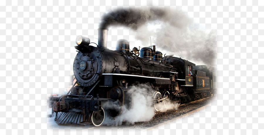 Train Rail transport Valley Railroad Passenger car Steam locomotive - train vector png download - 600*450 - Free Transparent Train png Download.