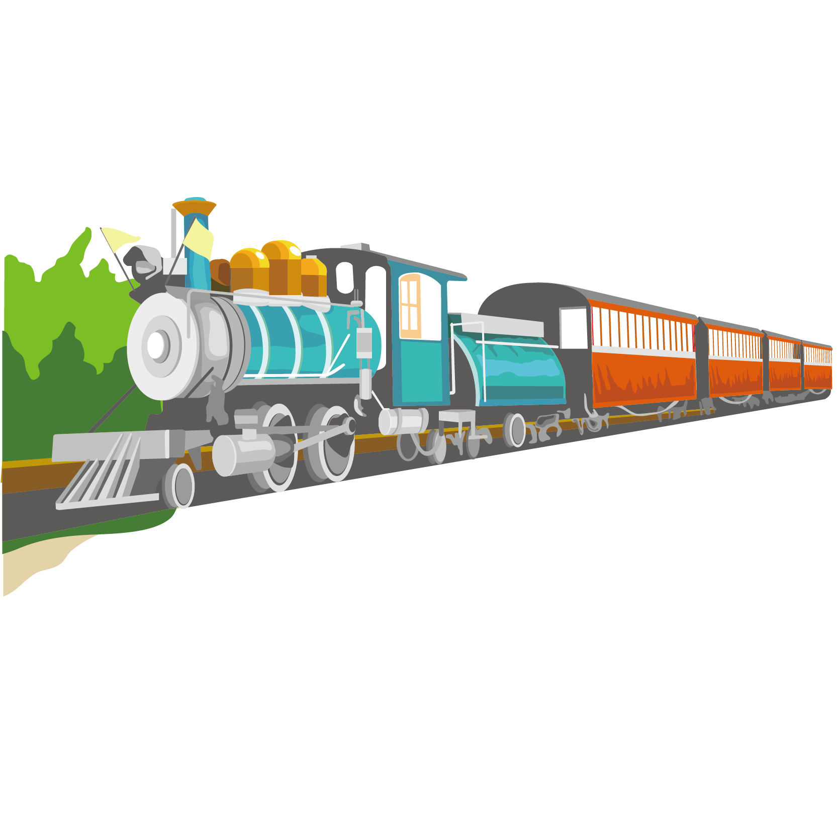 Train Rail transport Cartoon Locomotive - Comics style train vector  material png download - 1667*1667 - Free Transparent Train png Download. -  Clip Art Library