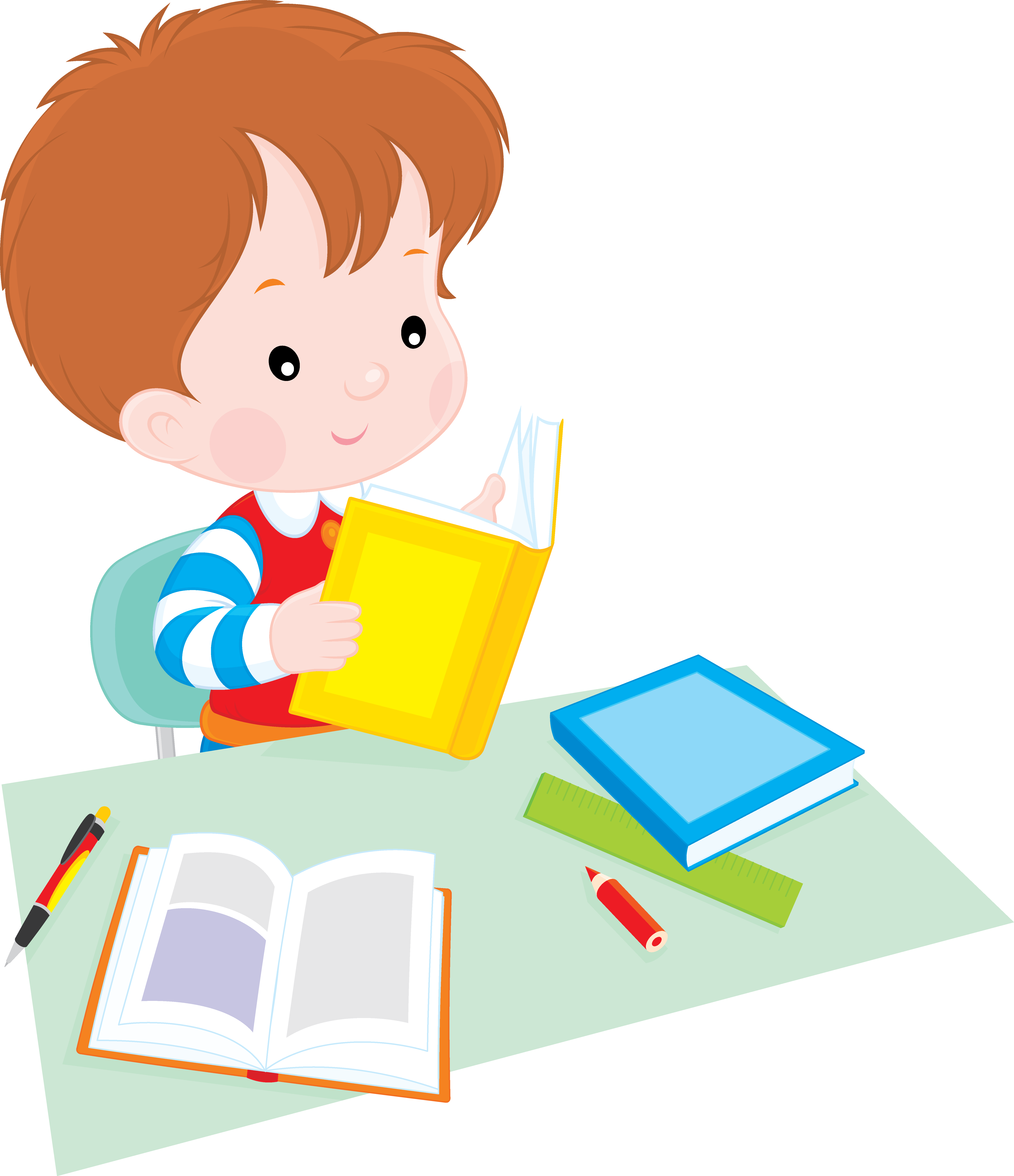 Student Reading Clip art - student png download - 5906*6850 - Free  Transparent Student png Download. - Clip Art Library