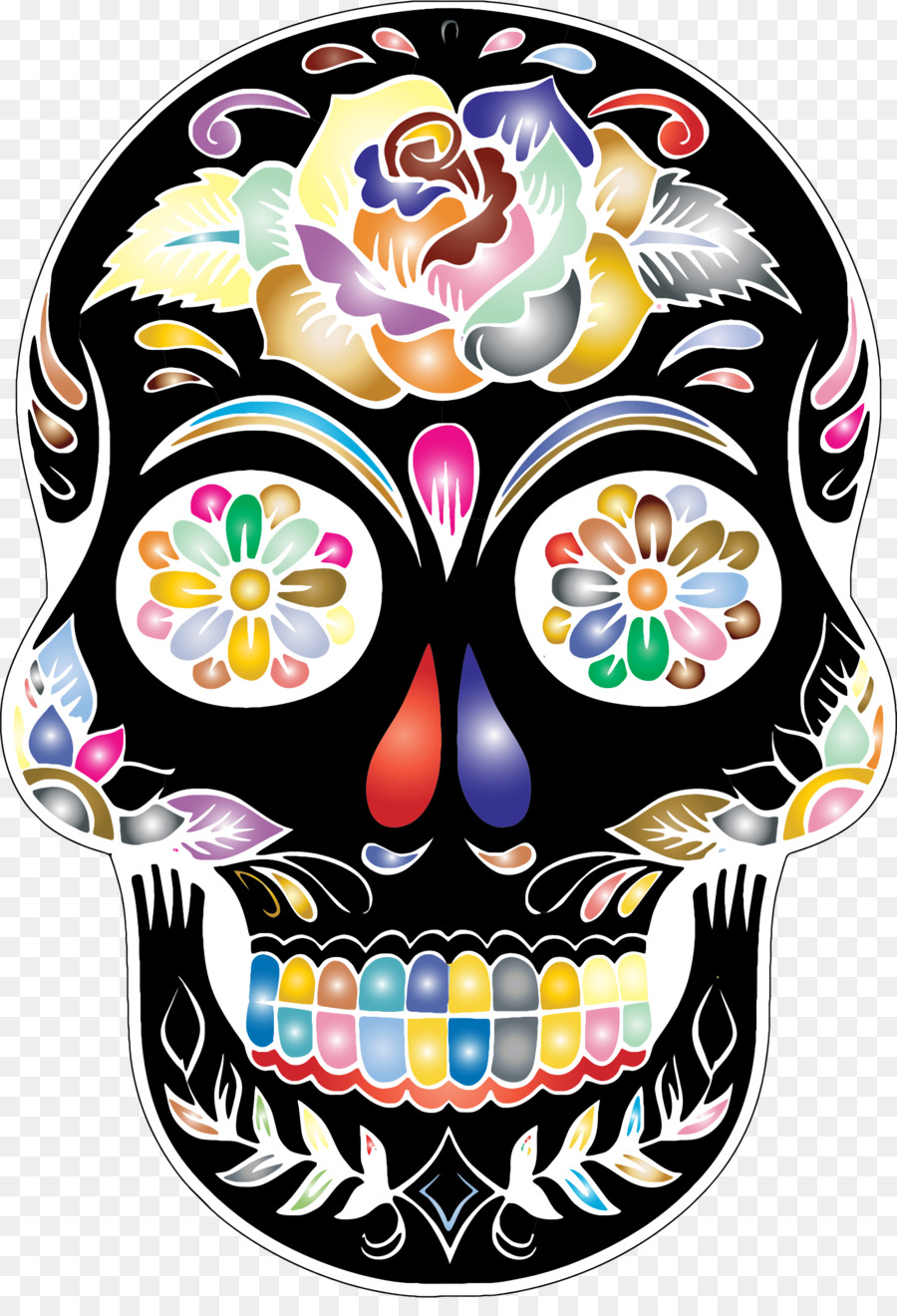 Calavera Skull Day of the Dead Clip art - skulls png download - 1608*2326 - Free Transparent Calavera png Download.