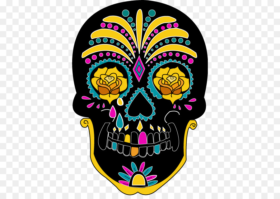 Calavera Adult Coloring Sugar Skull Day of the Dead coloring book - Suger skull png download - 437*628 - Free Transparent Calavera png Download.
