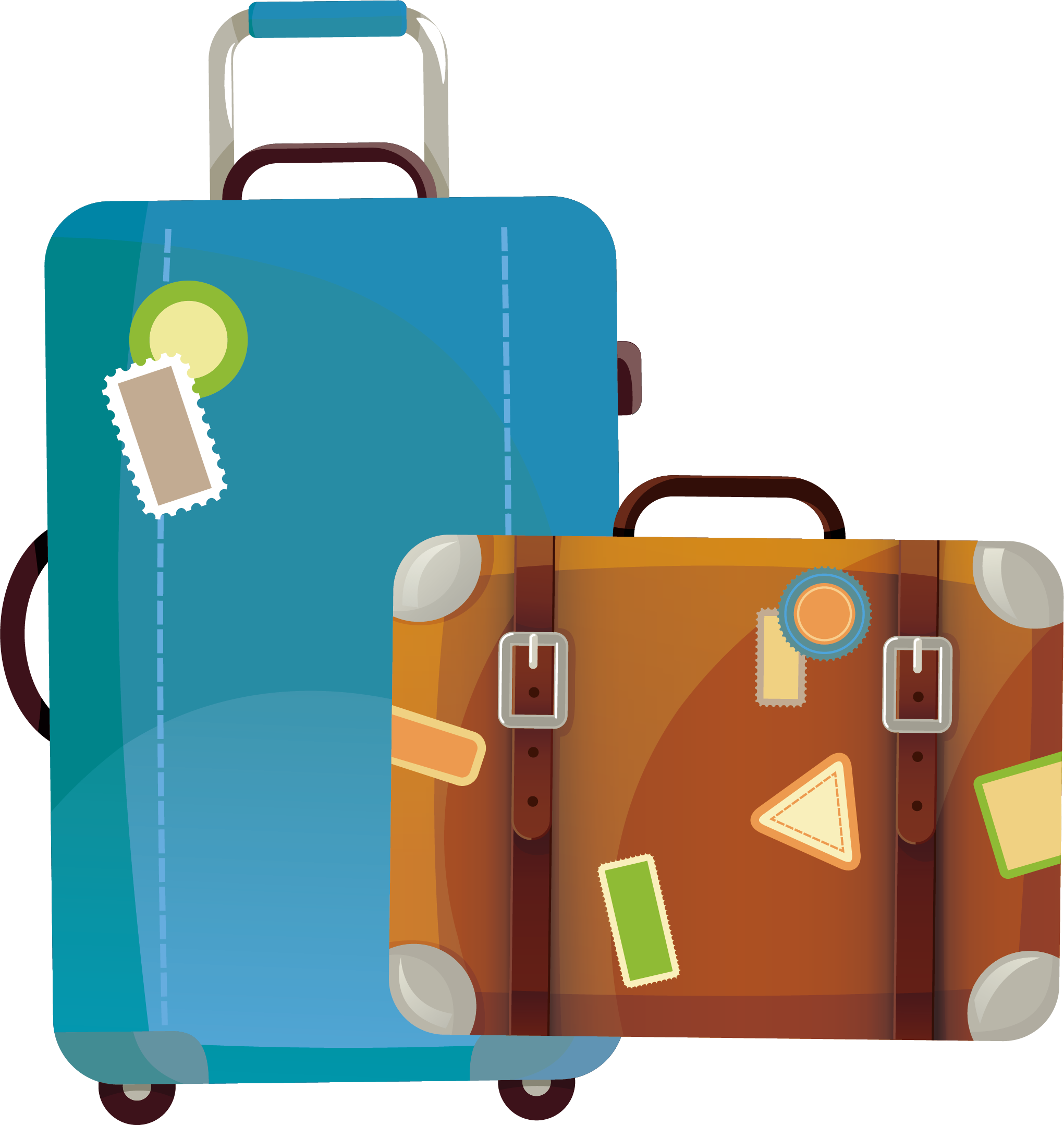 Hand luggage Baggage Suitcase - Vector luggage png download - 2041*2157