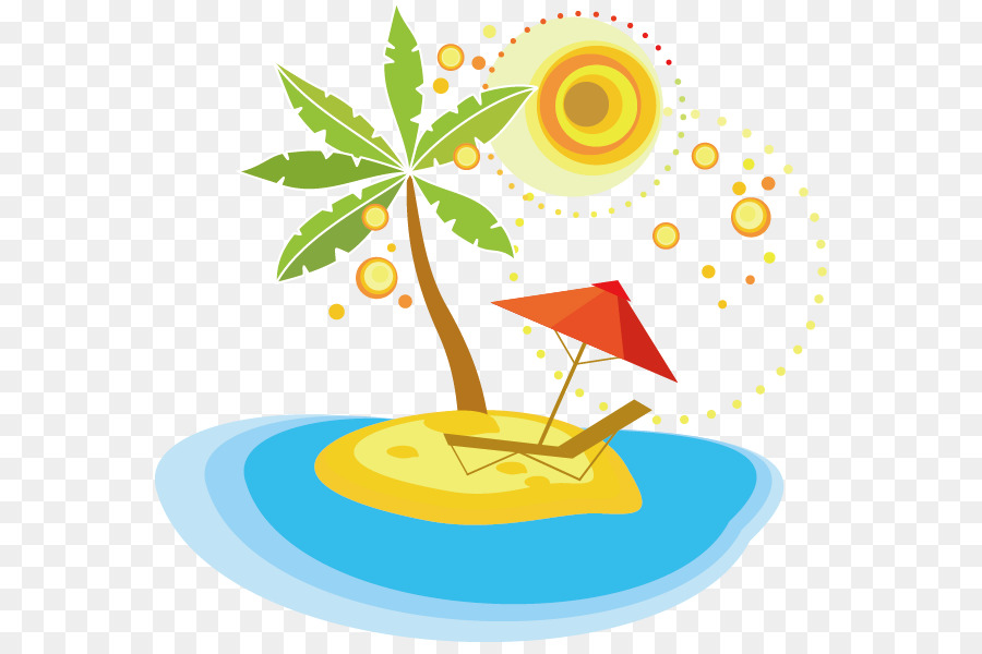 Summer Clip art - Sea island png download - 616*589 - Free Transparent Summer png Download.