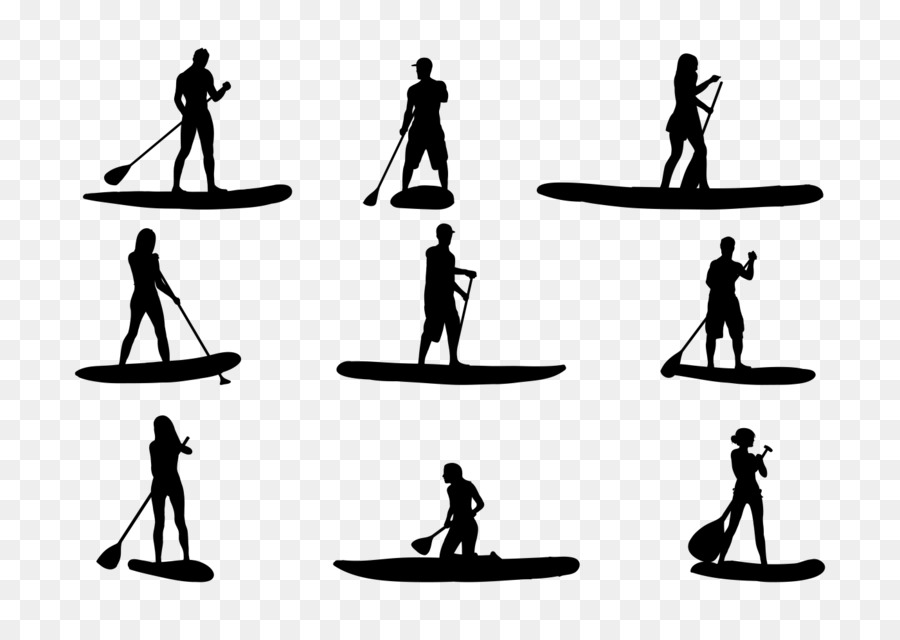Silhouette Standup paddleboarding Clip art - surfboard png download - 1400*980 - Free Transparent Silhouette png Download.