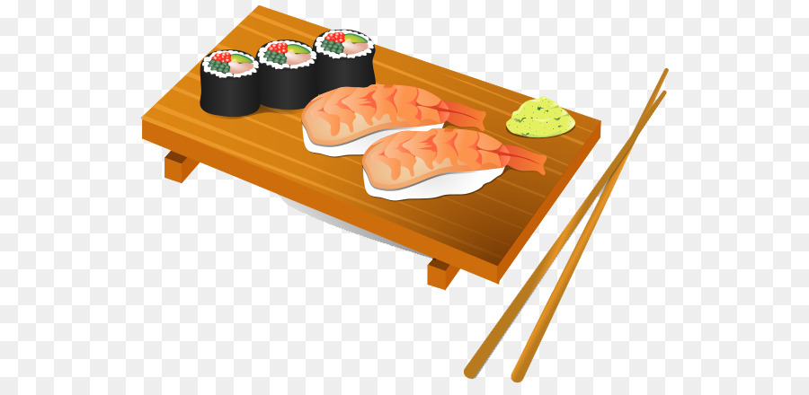 Sushi Japanese Cuisine Makizushi Seafood Clip art - Sushi Transparent PNG png download - 600*432 - Free Transparent Sushi png Download.