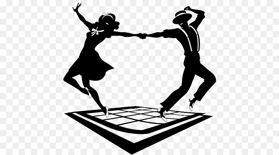 Swing Dance Lindy Hop Silhouette - Silhouette png download - 500*500 - Free Transparent Swing png Download.