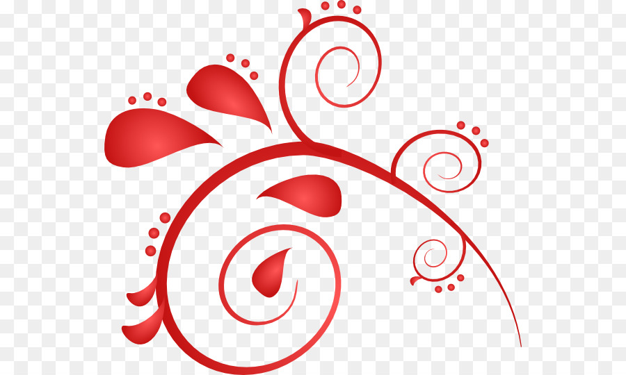 Red Clip art - Christmas Swirl Cliparts png download - 600*540 - Free Transparent Red png Download.
