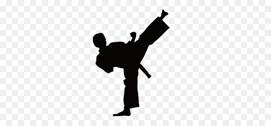 Karate Wall decal Kick Martial arts - Taekwondo silhouette figures png download - 721*406 - Free Transparent Karate png Download.