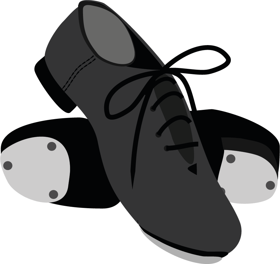 Jazz Shoes Transparent Background / Tap Dance Footwear / Vector ballet