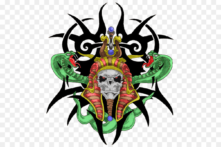 Graffiti Tattoo Skull Snake Clip art - Tribal Skull Tattoos PNG Transparent Images png download - 542*600 - Free Transparent Graffiti Tattoo png Download.