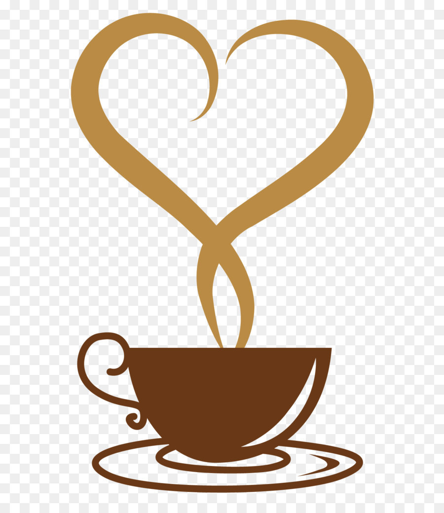 Deco Coffee Cup with Heart PNG Vector Clipart png download - 1055*1663 - Fr...