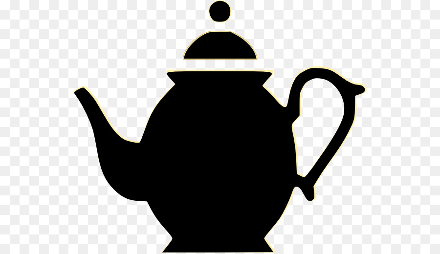 Teapot Green tea Teacup Clip art - Teapot Silhouette png download - 600*517 - Free Transparent Tea png Download.