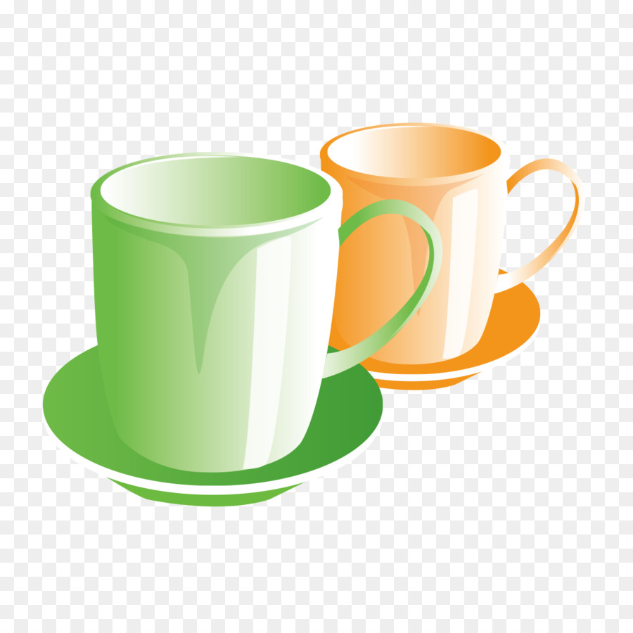 Coffee cup Teacup - Creative hand-painted cup png download - 1181*1181 - Free Transparent Coffee Cup png Download.
